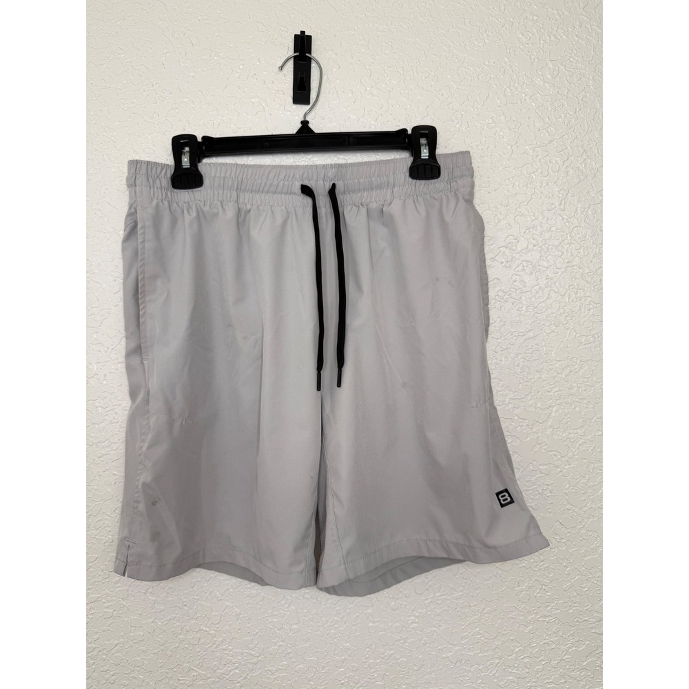 Layer 8‎ Mens Q-Wick Dry Athletic Shorts Gray Elastic Waist Size Large L 36-38